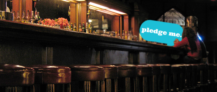 Barry sees PledgeMe from across the bar…